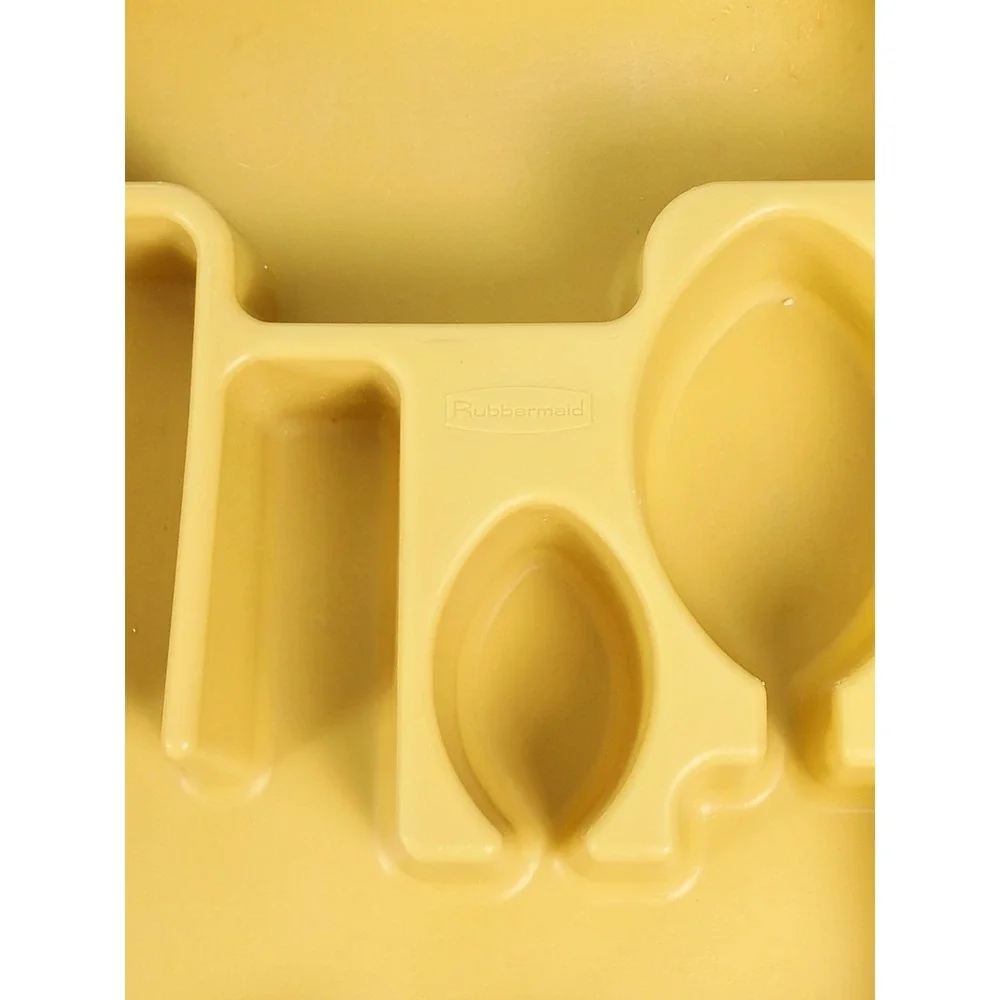 Vintage Rubbermaid Silverware Drawer Organizer, Harvest Gold,‎ MADE IN USA